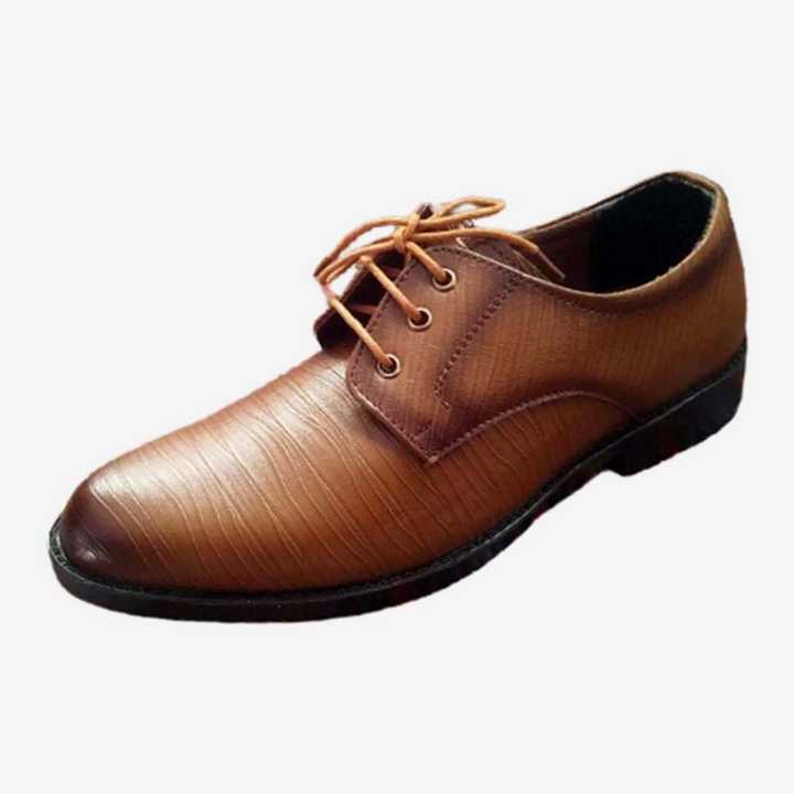 New Brown Leather Lace Up Formal Shoes For Men