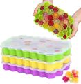 Silicone Mold Ice Tray with and without Cover Ice cube maker Easy Honeycomb Design. 