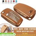 Gold Full-Protective TPU Remote Smart Key Cover with Keypad Film For Audi A1 A3 A4 S3. 