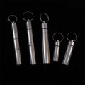 Aluminum Pill Box Case Bottle For Traveling Camping Container Keychain Maoxiu. 