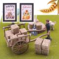 4PCS Dollhouse Oil Painting Miniature Photo Frame Simulation Mini Autumn Harvest Thanksgiving Model Wall Decoration Children Toy Moyao. 