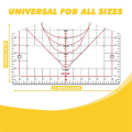 Acrylic Ruler for Alignment T-Shirt Ruler Centered Design T-Shirt Measuring Tool Acrylic Ruler for All Sizes. 