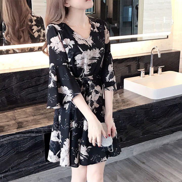 New floral dress women's summer dress summer 2019 new women's