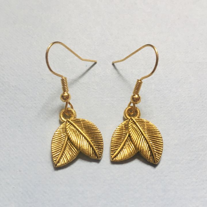 Gold%20Plated%20Leaf%20Drop%20Earrings.%20Jhumka%20For%20Girls%20-%20Image%202