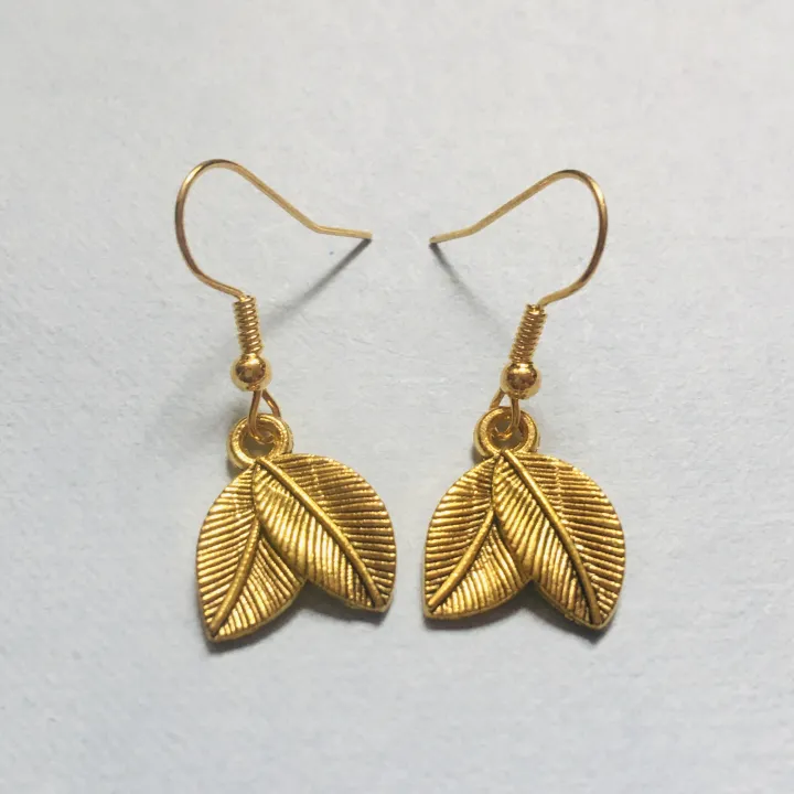 Gold%20Plated%20Leaf%20Drop%20Earrings.%20Jhumka%20For%20Girls%20-%20Image%202