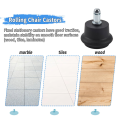 5Pcs Bell Glides Replacement Office Chair or Stool Swivel Caster Wheels to Fixed Stationary Castors, Office Chair Wheels. 