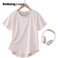 Ashunqiwen Sutuiying DRUR S-4XL Yoga Tops Sportswear Woman Gym Shirts Breathable Short Luxury Sleeve Workout Top Female Running T-Shirt Fitness Clothing. 