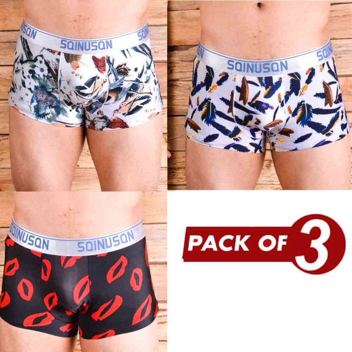 Pack Of 3 Boxer Brief Underwear For Men  (Color  May Vary) By Rc