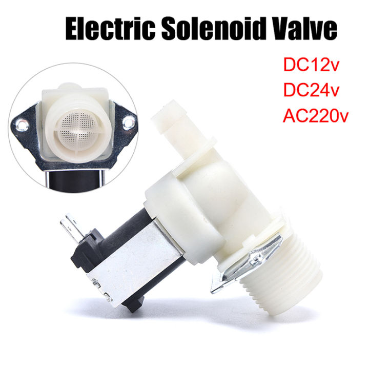 DC12V 24V AC220V Plastic Water Drain Valve Electric Water Inlet SolenoidA JUE