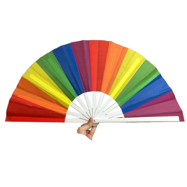 Art%20Craft%20Gift%20Gradient%20Colorful%20Rainbow%20Handheld%20Fan%20Cooling%20Portable%20Folding%20Dance%20Fan%20Easily%20Opened%20Tear-resistant%20Chinese%20Kung%20Fu%20Fan%20Party%20Festival%20-%20Image%209
