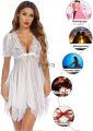 Combo Set of Nightwear Babydoll Lingerie Women's Babydoll Nightwear  Honeymoon Lingerie Babydoll Lace Sleepwear Free Size Black and White Color. 