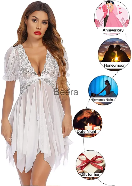 Combo%20Set%20of%20Nightwear%20Babydoll%20Lingerie%20Women's%20Babydoll%20Nightwear%20%20Honeymoon%20Lingerie%20Babydoll%20Lace%20Sleepwear%20Free%20Size%20Black%20and%20White%20Color%20-%20Image%208
