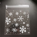Gift Decoration Bag Bagging Wedding Candy Material Self Adhesive Biscuit Pack 100pcs/batch 4 sizes snowflake transparent plastic. 