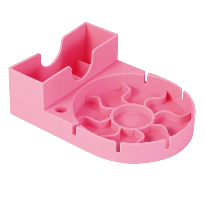 Nullmul Bottle Drying Rack for Cup, Water Bottle Silicone Holder Stand, Fast Drying for Cups Lids Straws Pink