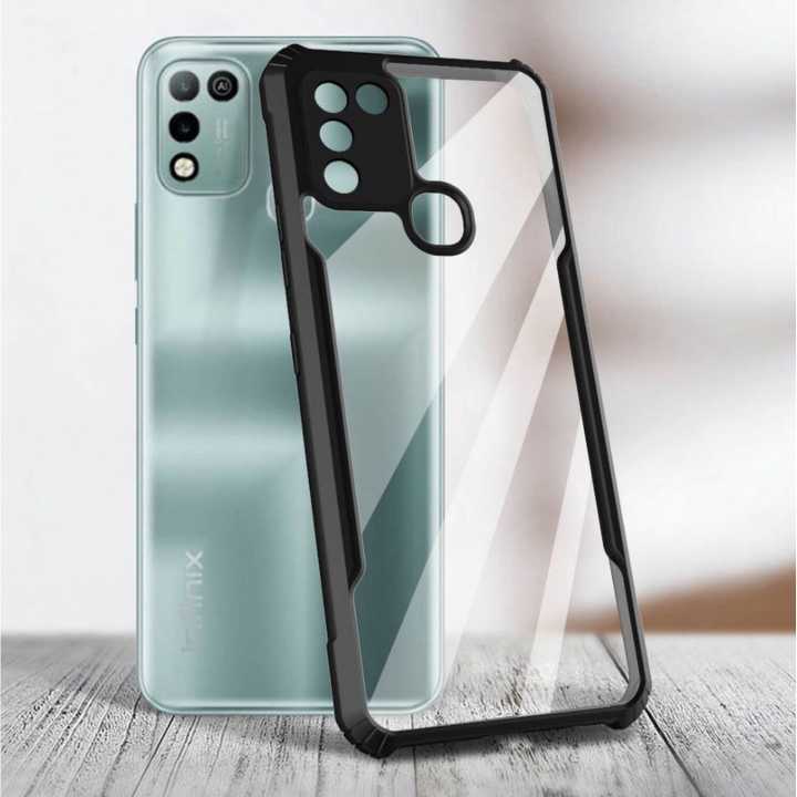 Infinix Hot 10 Play Case Air Cushion Hard Clear Shockproof Back Cover