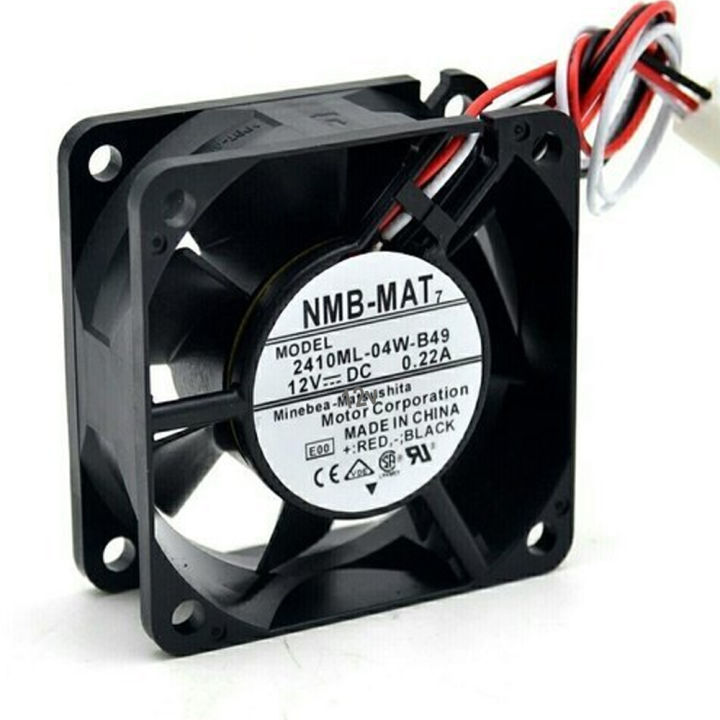 NMB-MAT 2410ML-05W-B50 DC12V 0.26A 2-Wire 60X60X25mm Server Cooling Fan