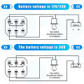 12V/24V/36V/48V/72V LED Digital Battery Status Charge Indicator with Hour Meter Gauge Black. 
