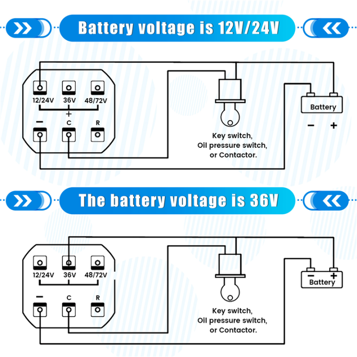 12V/24V/36V/48V/72V%20LED%20Digital%20Battery%20Status%20Charge%20Indicator%20with%20Hour%20Meter%20Gauge%20Black%20-%20Image%204