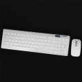 2X Wireless Slim White Keyboard + Wireless Optical Mouse Set for PC and Laptop. 