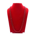Red Bead Woven Slip Through Pote Necklace For Women. 