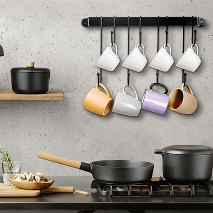 Coffee%20Mug%20Holder%20for%20Wall:%2017-Inch%20Black%20Coffee%20Bar%20Cup%20Hanger%20Hooks%20-%20Hanging%20Coffee%20Cup%20Rack%20Storage%20Organizer%202Pcs%20Easy%20to%20Use%20-%20Image%203