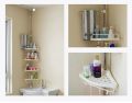 Bathroom Corner Shelf, Corner Rack, Adjustable Height Bathroom Rack. 