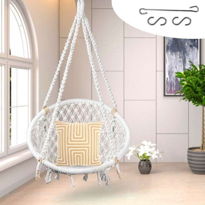 Outdoor%20Indoor%20Round%20Hanging%20Chair%20Swing%20Jhula%20Camping%20Garden%20Load%20100KG(%20Including%20Assoceries)Adults%20and%20Kids%20-%20Image%202