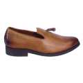 Brown Loafer Leather Black Horse  Formal Shoes For Men. 