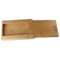 Invisible Pull Type Natural Bamboo/Walnut Under Desk Adhesive Wooden Storage Drawer Hidden Drawer Home Storage Stationery Container. 