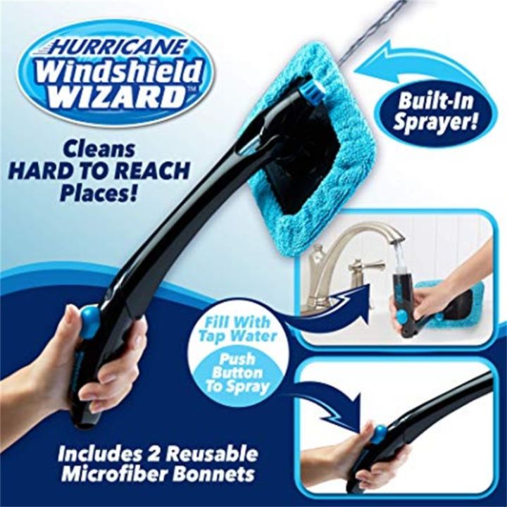 Hurricane Windshield Wizard Car Window Cleaner Kit - Windscreen Glass Reusable