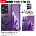 Infinix Note50 Pro Shockproof Phone Case With Magnetic Wireless Charging Sticker For Infinix Note 50 Hot 50 Pro Hot 50i X6531 Privacy Tempered Glass Screen Protector and Lens Film. 