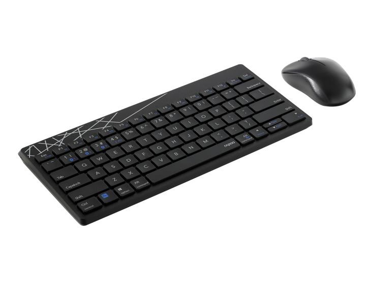 Rapoo 8000M US-Black Multimode (Wireless / Bluetooth) Keyboard / Mouse Combo