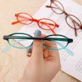 Vintage Small Frame Oval Gradient Glasses Frame Plain Flat Glasses Myopia Concave Shape Woman. 