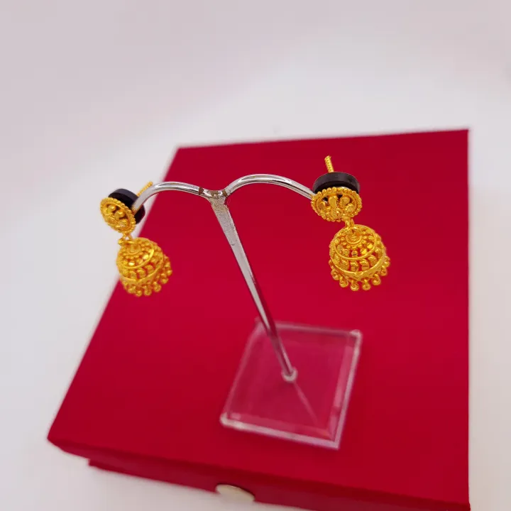 Gold%20Plated%20Pinjara/%20Pinjada%20Earring%20Small%20Jhumka%20For%20Girls%20And%20Women%20-%20Image%203