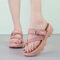 New Korean Version Thick Bottom Fitting Sandals Women's Single Finger Velcro Slippers 8022 - Fashion |. 