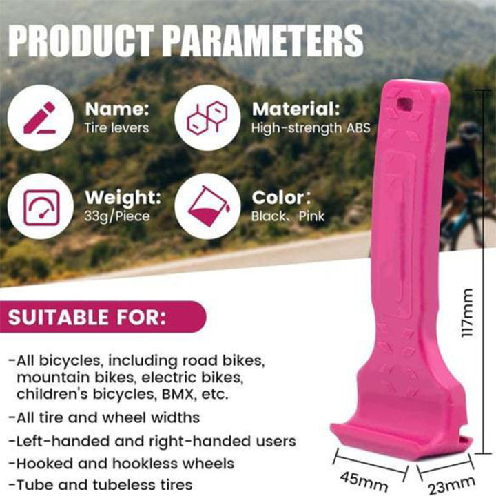 2 In 1 Bicycles Tyre Lever Crowbar Bike Tire Tyre Changing Tool Cycling Pry Bar Portable Maintenance Gadget For Road Bicycles CF8
