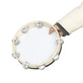 Tookss 10” Hand Held Tambourine Wooden Jingles Percussion Instrument Hand Tambourines For Church Party Kids School Party. 