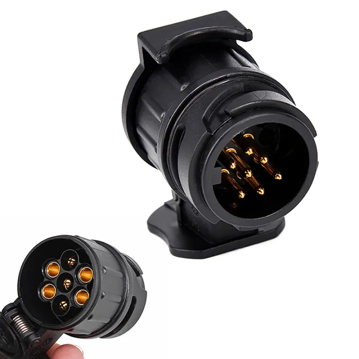 Waterproof Plug Socket Adapter 13 To 7 Pin Plug Adapter Trailer Connector 12V Towbar Towing Waterproof ...
