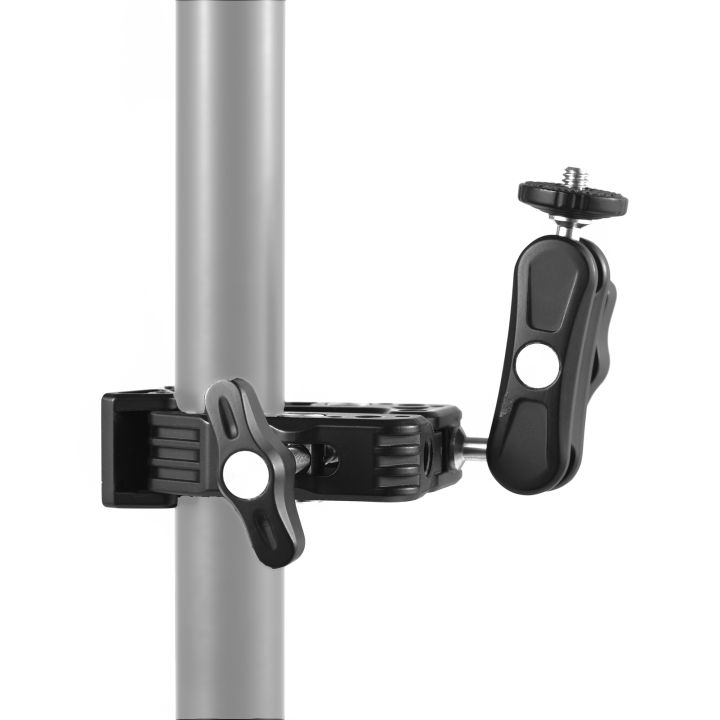 Multi-functional%20Super%20Clamp%20Aluminum%20Alloy%20with%20Dual%20360%C2%B0%20Rotatable%20Ballhead%201/4%20Inch%20Screw%20Connection%201/4%20Inch%20&%203/8%20Inch%20Threads%201.5kg%20Load%20Bearing%20-%20Image%207