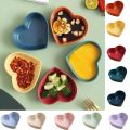 Nordic Style Heart Shape Seasoning Dish Cute Mini Wheat Straw Sushi Seasoning Dish Washable Unbreakable Salted Cabbage Dish Restaurant. 