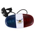 NCANRUI 2X Bicycle Cycling 4 Tones 6 LED Electronic LED Warning Lights Siren Horn Beeper Bell. 