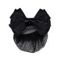 Blue Bell -Trendy Bow Barrette Hair Clip Cover Bowknot Net Bun Snood Hairpin Hair Accessories. 