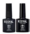 Risyal Soak Off  Uv Color Top, Coat Gel Polish & Base Coat Gel Polish For Nails, 7.3 Ml (0.2fl.oz) Each. 