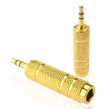 3.5mm Audio Jack Male TO 6.35mm Female Metal Jack Gold Plated Audio Stereo Converter Adapter. 