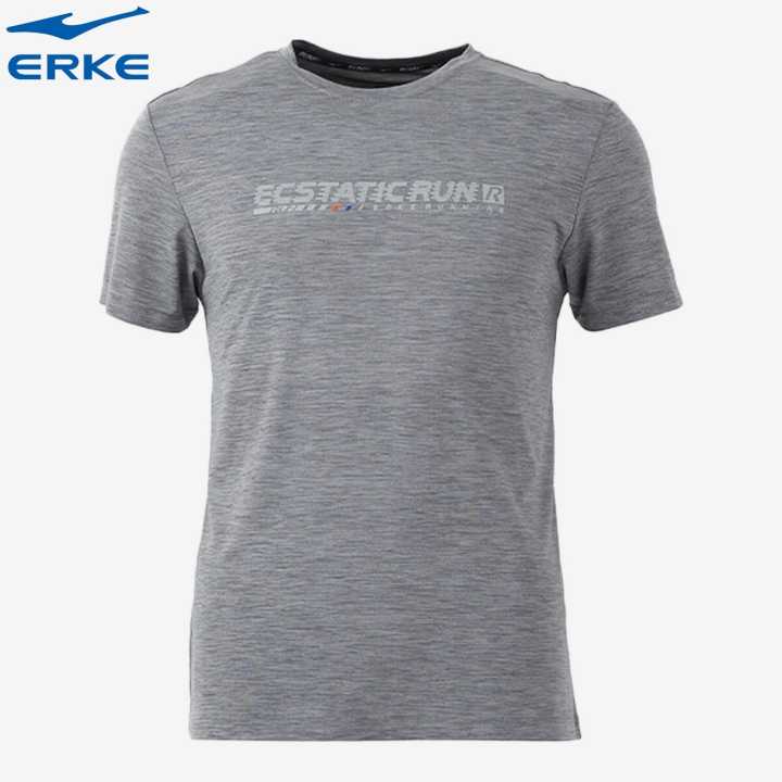 ERKE Crew Neck T-shirt L.Heather Grey For Men 11222291185-027