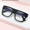 32 glasses men's brand luxury reading generous anti blue light glasses optical computer oversized black frame glasses. 