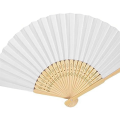 8Pcs DIY Paper Folding Fan Bamboo Hand Held Fan Blank for Kids Drawing Handheld Paper Fan Handheld Folded Fan. 