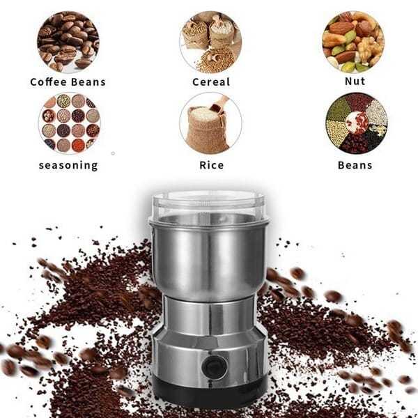 Coffee Grinder Multifunctional Stainless Steel Grinder Portable Milling Machine 150W