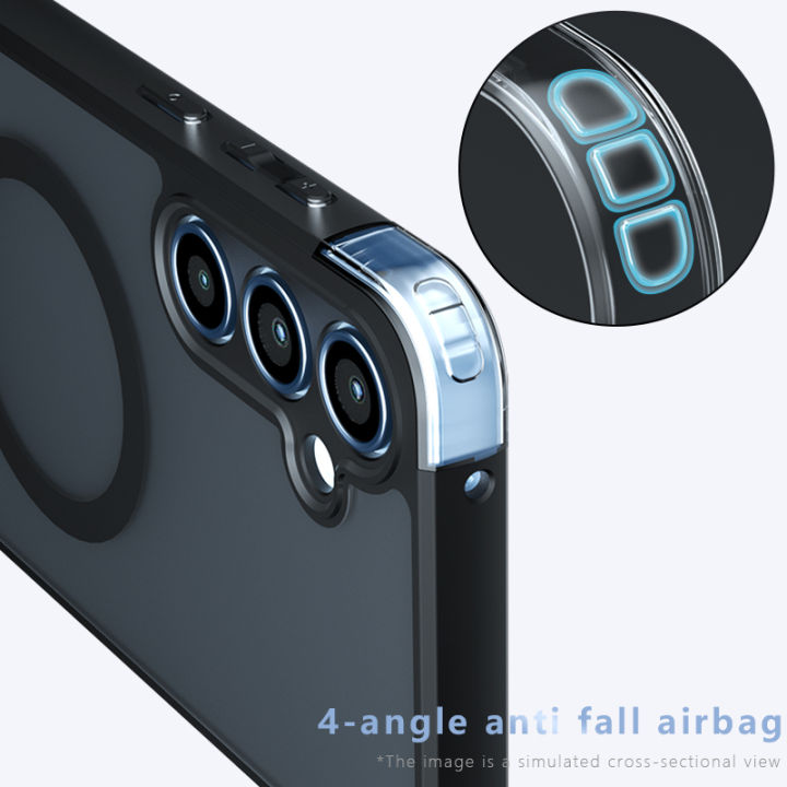 HOT%20Magsafe%20Case%20For%20Galaxy%20A55%20Ultra%20Minimalist%20Anti%20Slip%20Drop%20FingerPrint%20Wireless%20Charging%20Magnetic%20Samsung%20A35%20Prevention%20Cover%20-%20Image%204