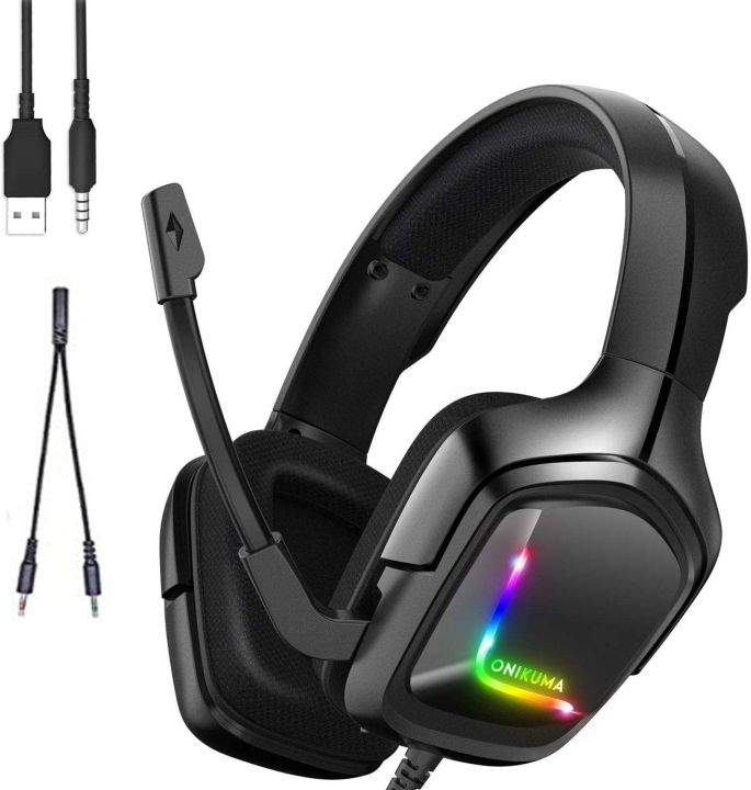 ONIKUMA%20K20%20Professional%20Wired%20Gaming%20Headsets%20With%20Microphone%20&RGB%20Light%20-%20Image%202
